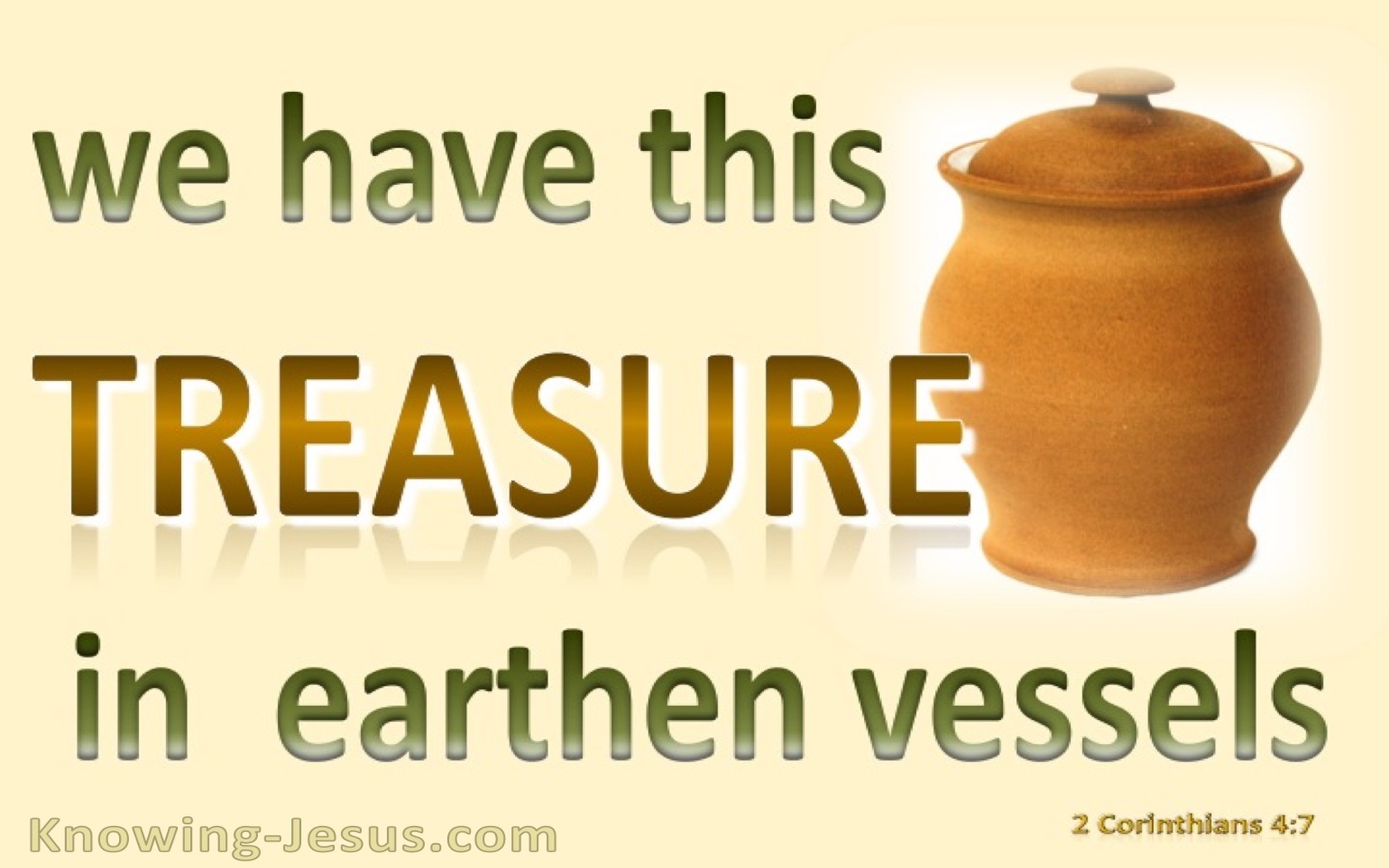 2 Corinthians 4:7 Treasure In Earthen Vessels (beige)